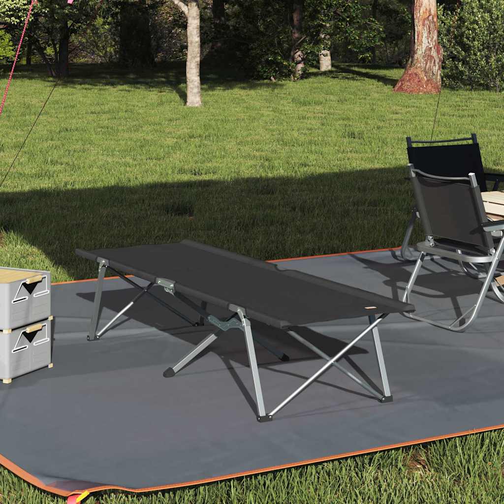 Sammenleggbar Camping Seng Svart 62 X 194 X 42 Cm Oxford-Stoff
