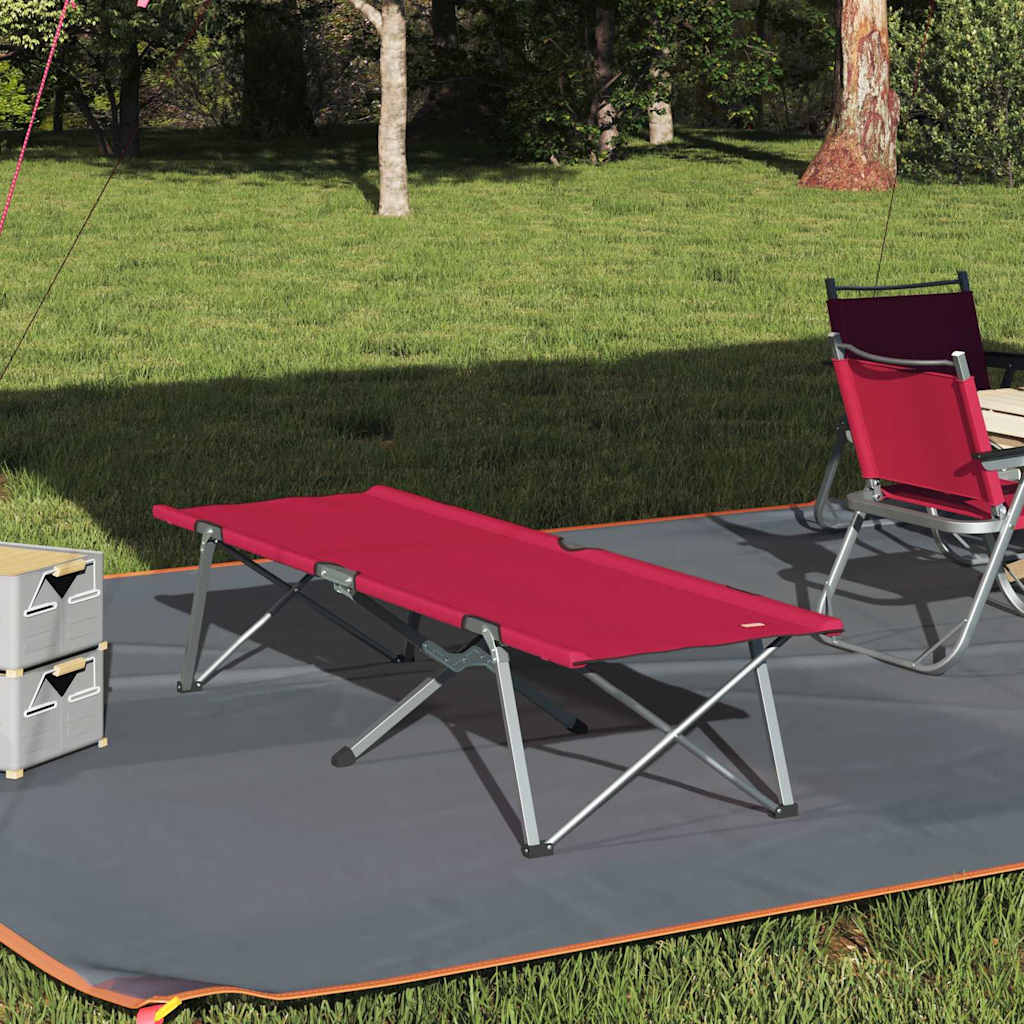 Sammenleggbar Camping Seng Rød 62 X 194 X 42 Cm Oxford-Stoff