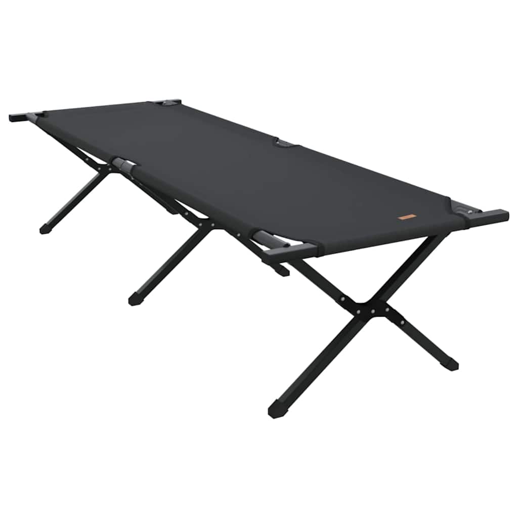 Sammenleggbar Camping Seng Svart Oxford-Stoff