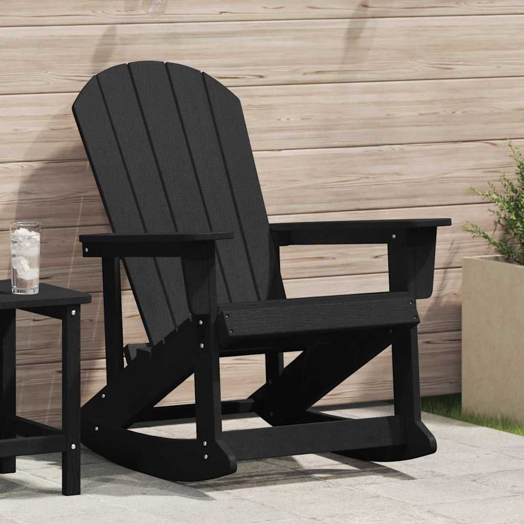 Adirondack Gyngestol Svart 73.5 X 92 X 90Cm Hdpe