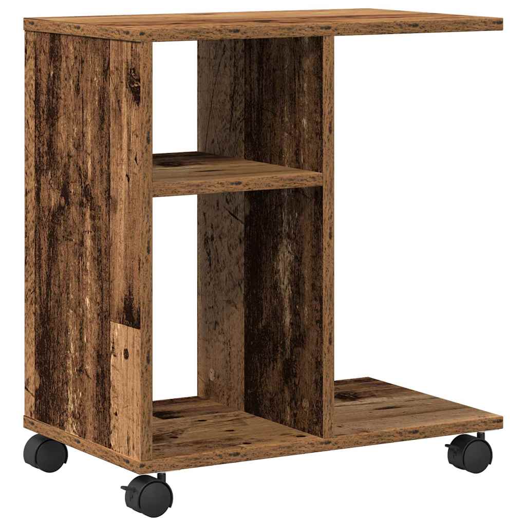 Sidebord Med Hylle Gammelt Tre 50 X 30 X 55 Cm Konstruert Tre