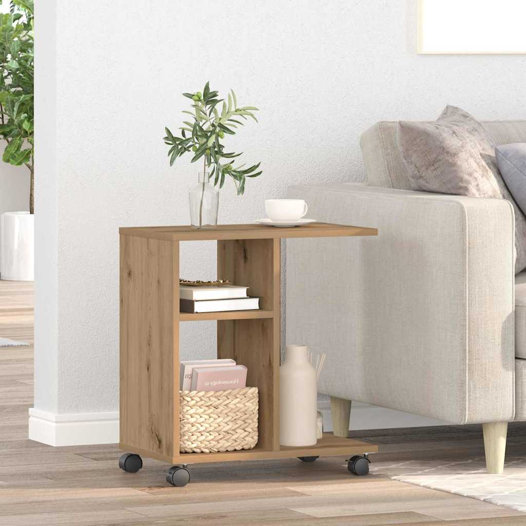 Sidebord Med Hylle Artisan Eik 50 X 30 X 55 Cm Konstruert Tre