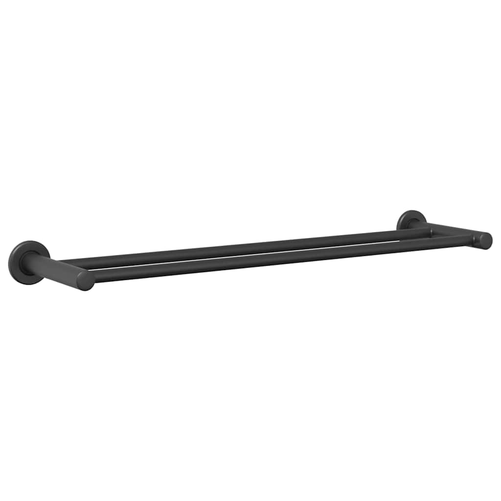 Håndkle Rack Svart 61 X 14.5 X 5 Cm Rustfritt Stål