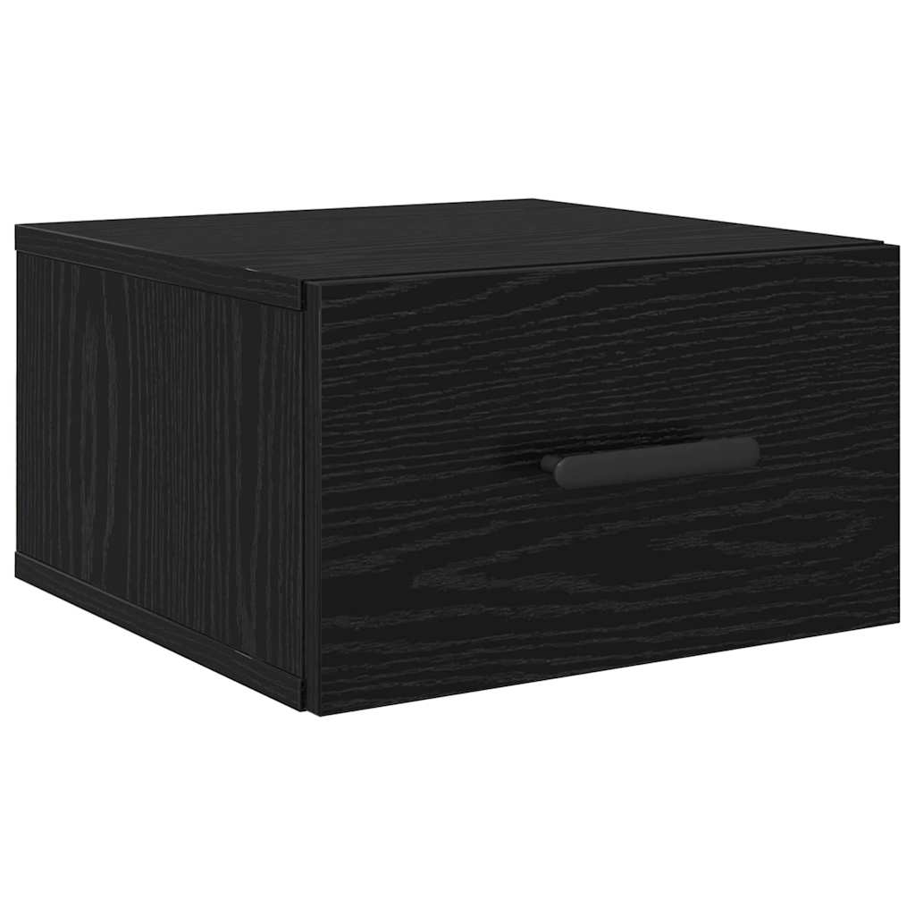 Nattbordskap Svart Eik 35 X 35 X 20 Cm Konstruert Tre