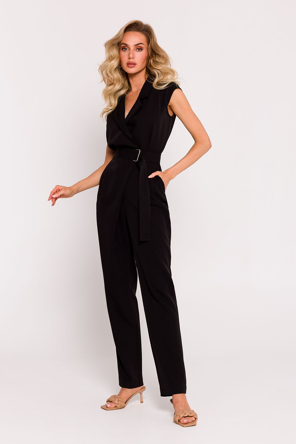 Jumpsuit - Moe til dame fra MS StyleHaven, laget av polyester, farge Fiolett, størrelse M, med short ermer, perfekt til dress