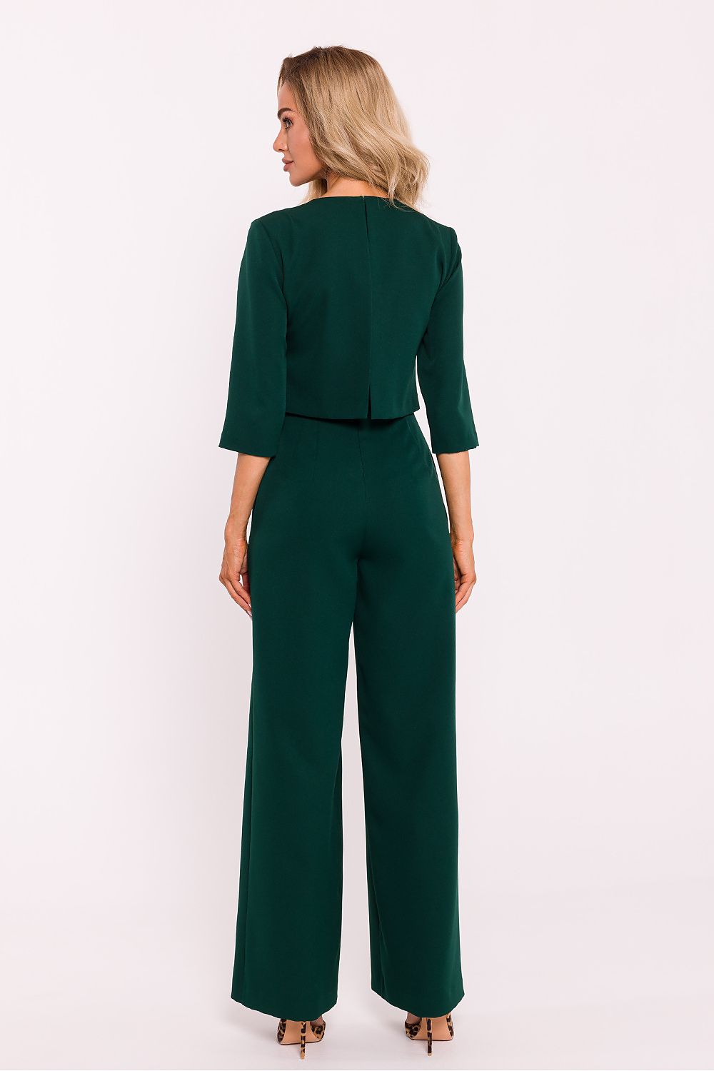 Buksedress / Jumpsuit - Moe til dame fra MS StyleHaven, laget av polyester, farge Rød, størrelse L, med short ermer, perfekt til dress