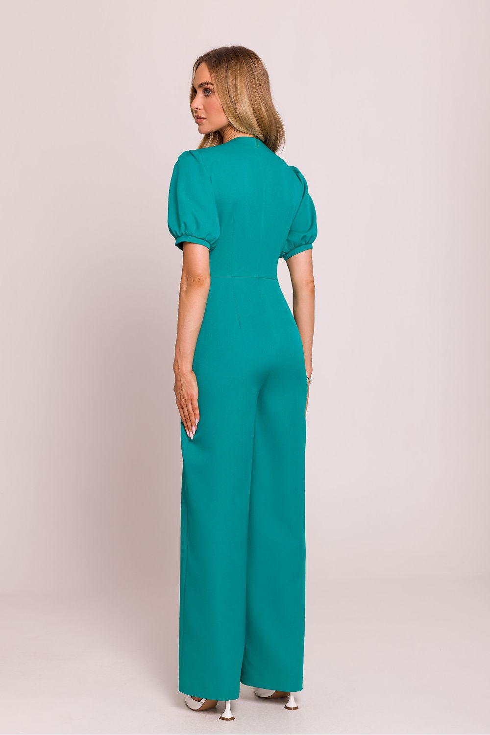 Jumpsuit - Moe til dame fra MS StyleHaven, laget av polyester, farge Grønn, størrelse M, med short ermer, perfekt til dress
