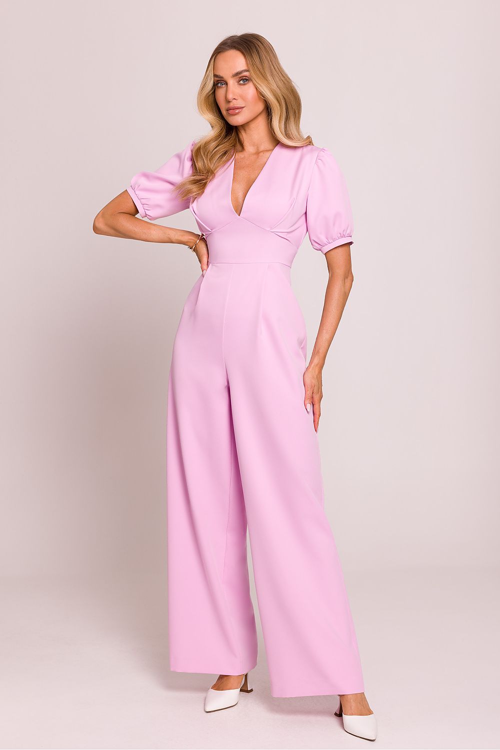 Jumpsuit - Moe til dame fra MS StyleHaven, laget av polyester, farge Grønn 2, størrelse L, med short ermer, perfekt til dress