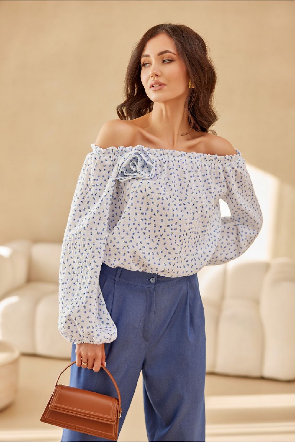 Solea – romantisk bluse med spansk inspirasjon fra Roco Fashion fra MS StyleHaven, størrelse 36, med long, bukselengde long, kjolelengde maxi, kjolestil flared; gown