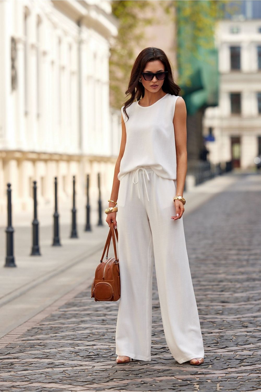 Damebukser Roco Fashion til dame fra MS StyleHaven; størrelse 40; med short; bukselengde long; kjolelengde mini; kjolestil wrap