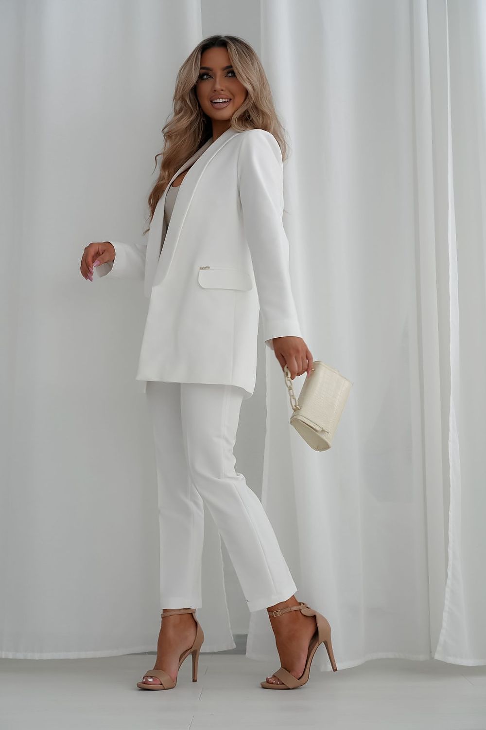 Damebukser Cabba til dame fra MS StyleHaven; laget av Bomull; Polyamid; farge Grønn; størrelse 38; med long ermer; perfekt til dress