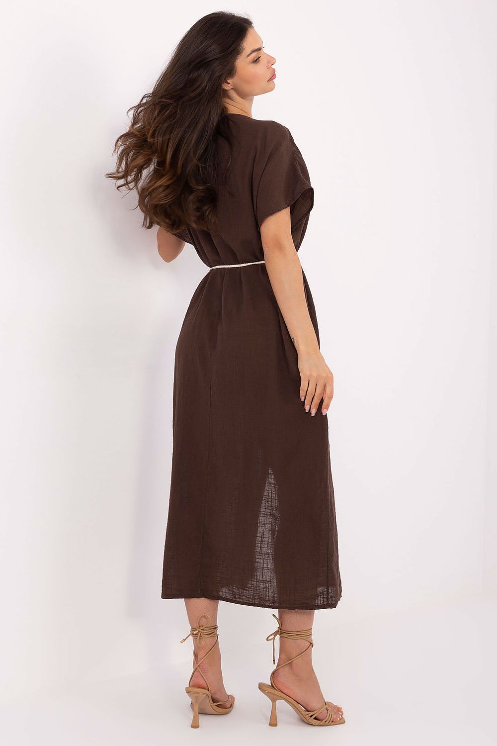 Dagkjole Och Bella til dame fra MS StyleHaven, laget av Bomull, farge Grønn, størrelse XL, med short ermer