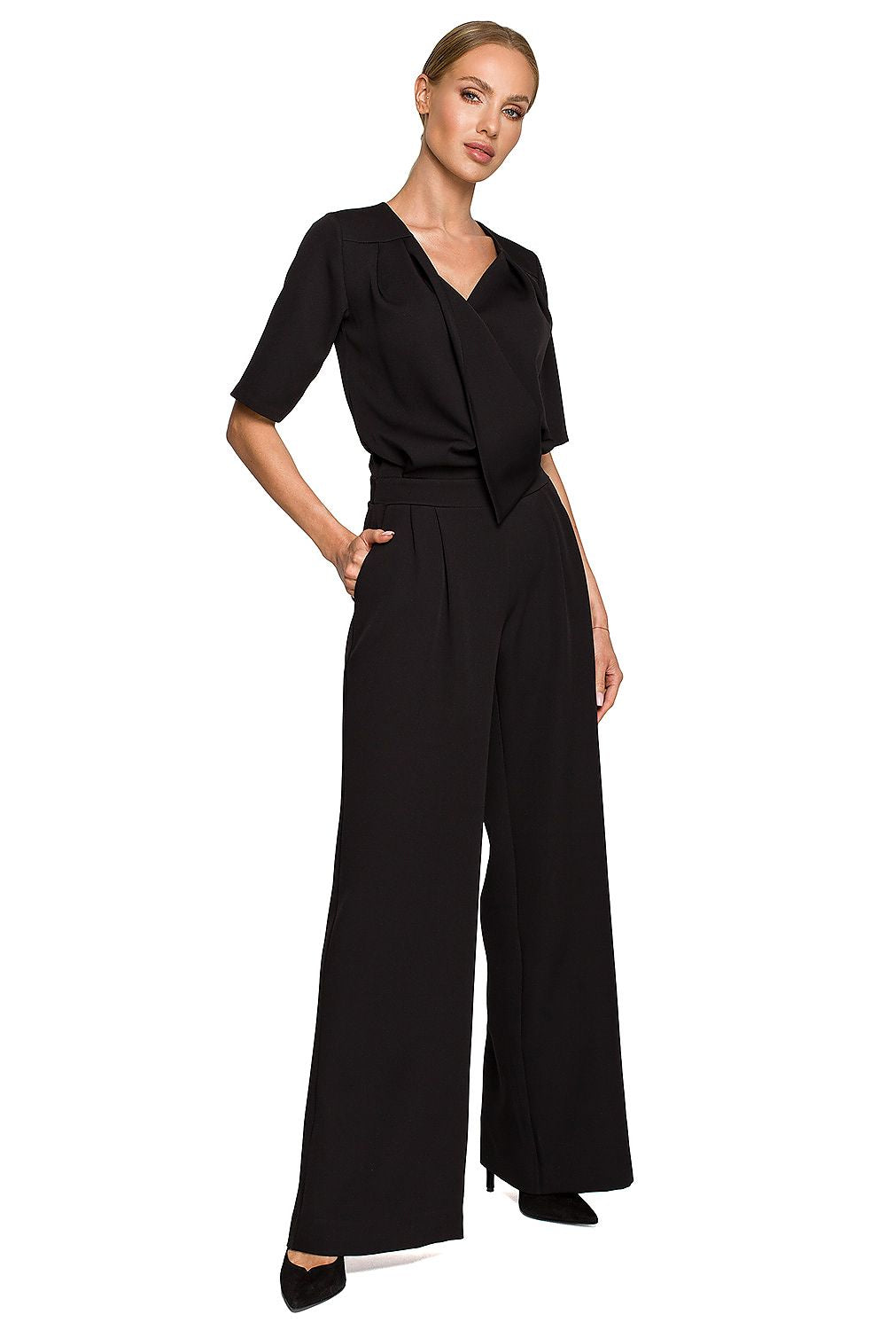 Jumpsuit - Moe til dame fra MS StyleHaven, laget av polyester, farge Grønn 2, størrelse M, med short ermer, perfekt til dress