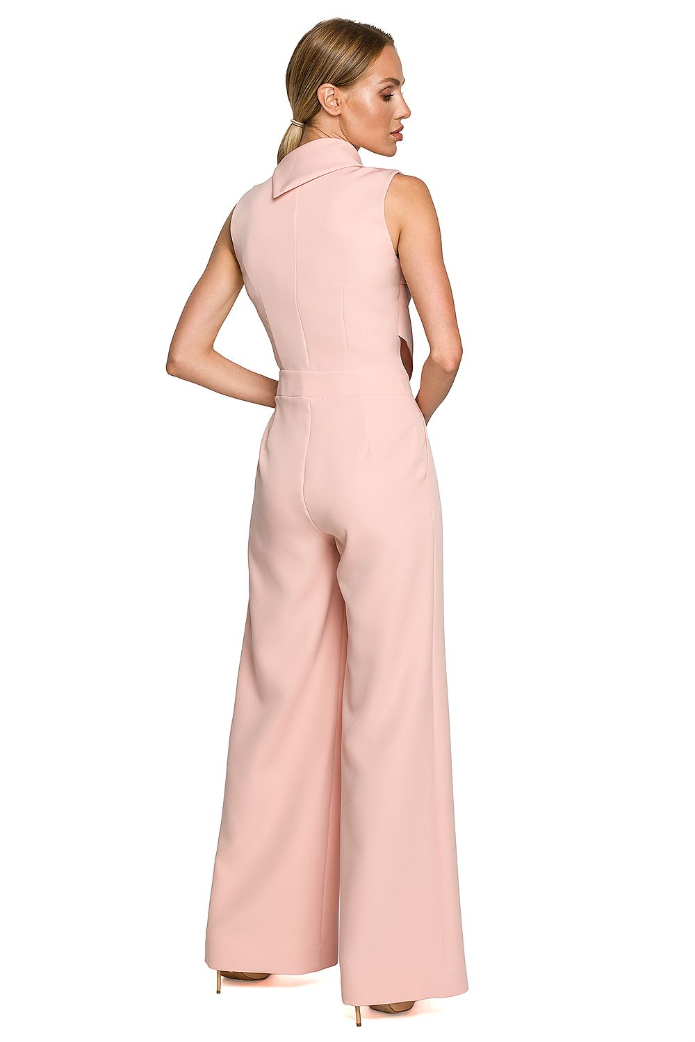 Jumpsuit - Moe til dame fra MS StyleHaven, laget av polyester, farge Rosa, størrelse M, med sleeveless ermer, perfekt til dress