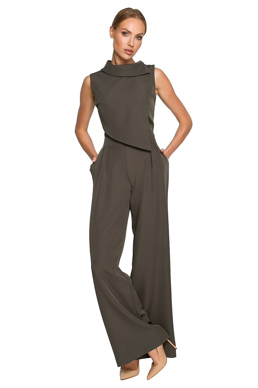 Jumpsuit - Moe til dame fra MS StyleHaven, laget av polyester, farge Rosa, størrelse L, med sleeveless ermer, perfekt til dress