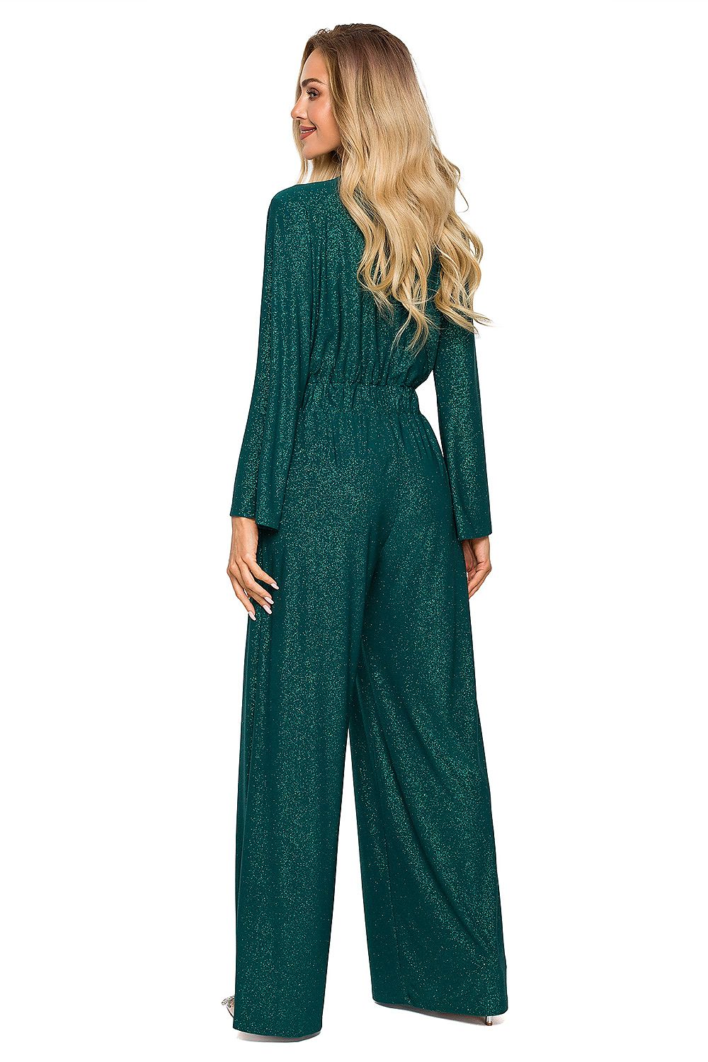 Jumpsuit - Moe til dame fra MS StyleHaven, laget av polyester, farge Grønn, størrelse M, med long ermer, perfekt til dress