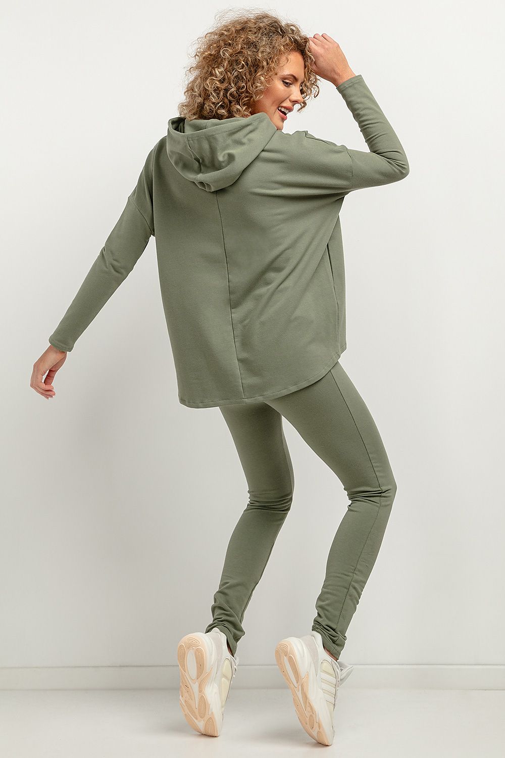 Lange leggings Tessita til dame fra MS StyleHaven; laget av Bomull; polyester; farge Grønn; størrelse s; med 45720 ermer; perfekt til casual