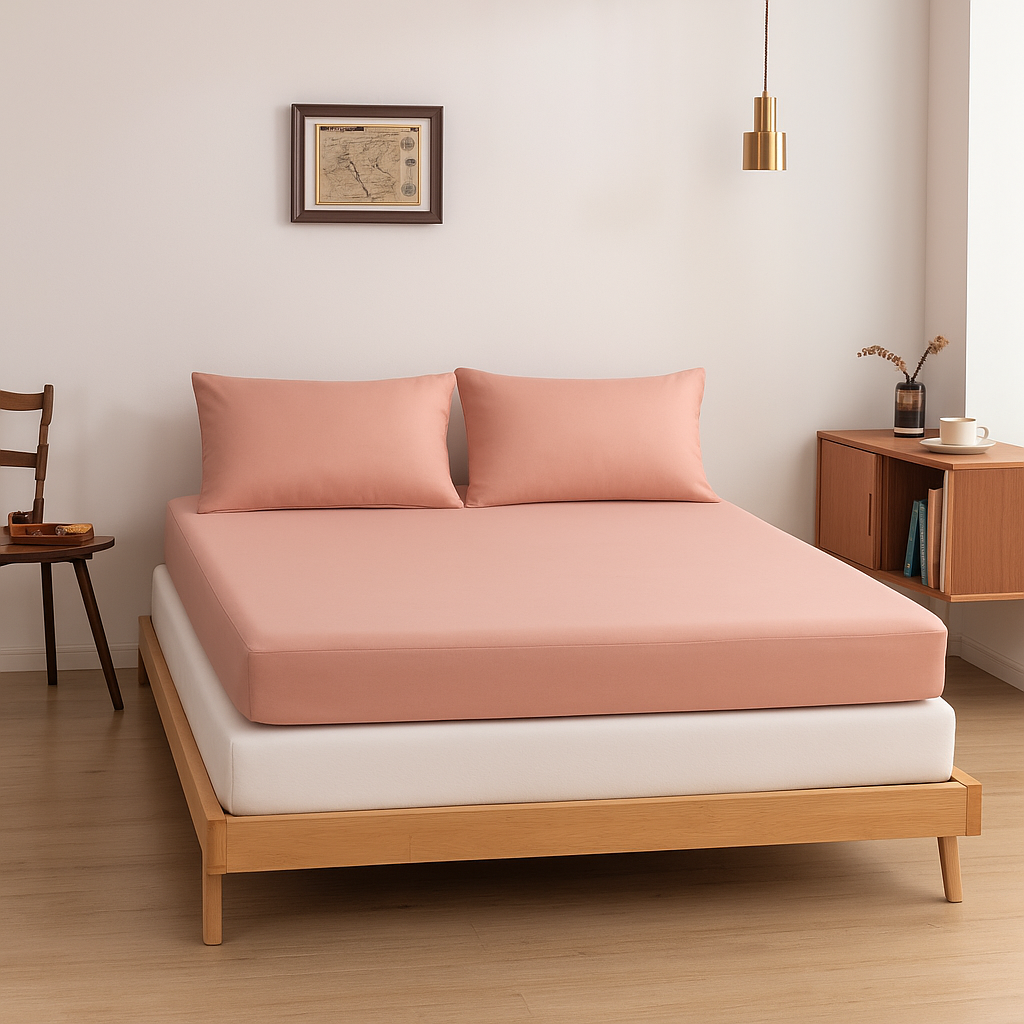 Hoeslaken (Topdekmatras) - Cuddle Pink - Premium