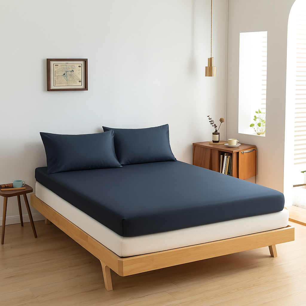 Hoeslaken (Topdekmatras) - Space Blue - Premium