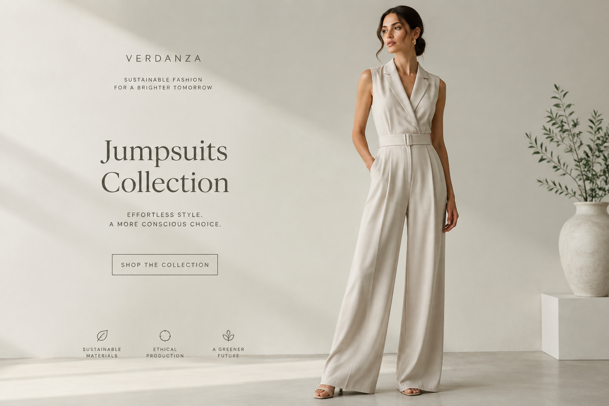 Kolleksjon med jumpsuits og playsuits til dame – festjumpsuit, lin-jumpsuit og heldress.