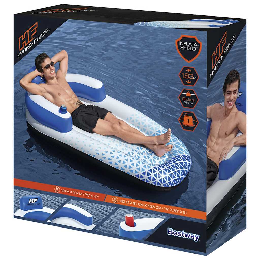 Bestway Hydro Force Flytende Solseng 183X97 Cm Blå