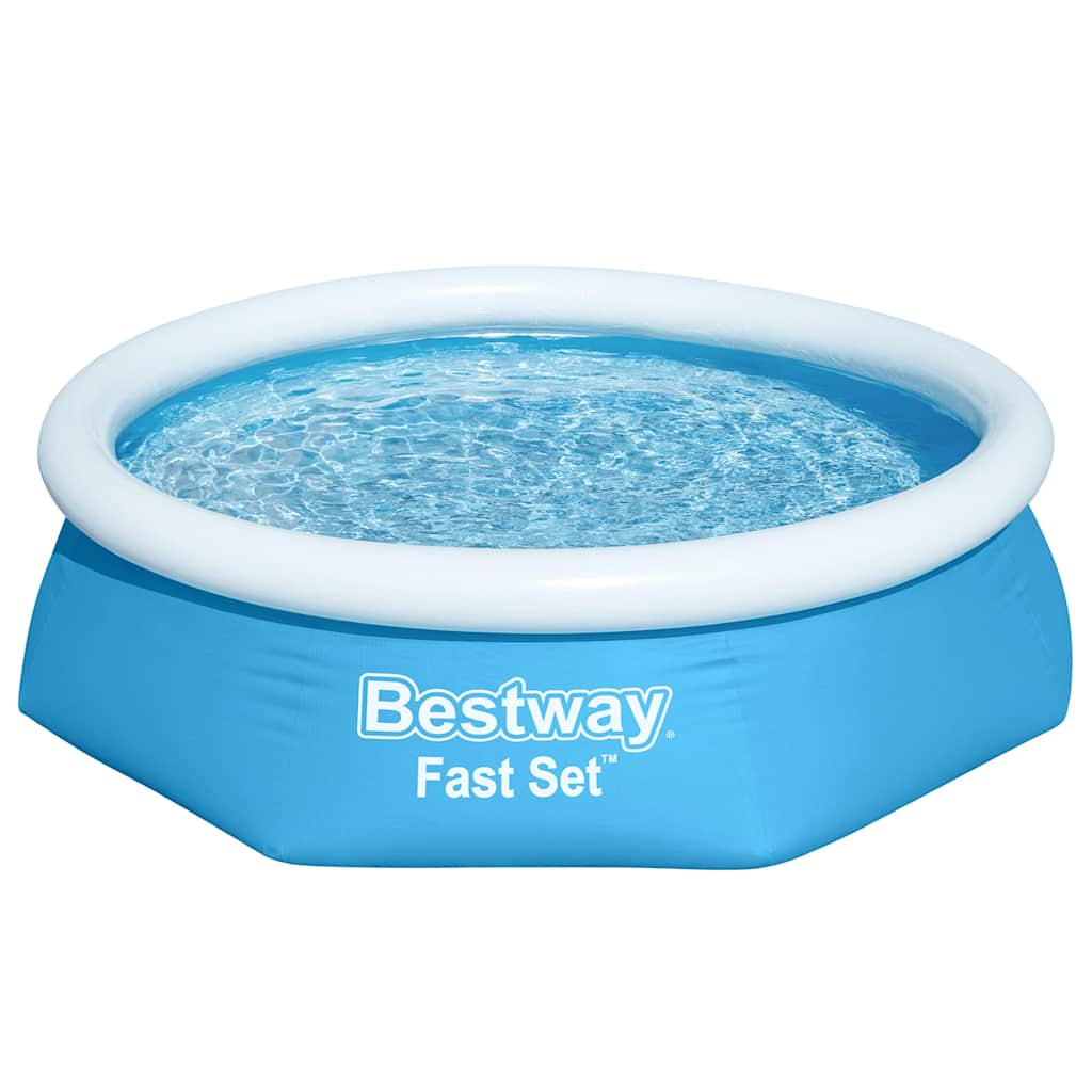 Bestway Oppblåsbart Svømmebasseng Fast Set Rundt 244X61 Cm 57265