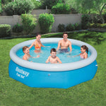 Bestway Oppblåsbart Svømmebasseng Fast Set Rundt 305X76 Cm 57266