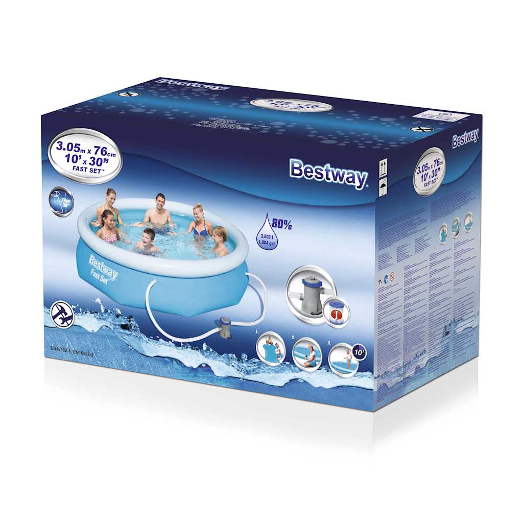 Bestway Bassengsett Fast Set 305X76 Cm 57270