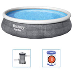 Bestway Oppblåsbart Basseng Fast Set Med Pumpe 396X84 Cm
