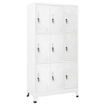 Garderobeskap Med 9 Rom Stål 90X45X180 Cm Grå