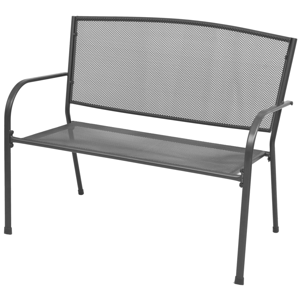 Hagebenk 108 Cm Stål Og Netting Antrasitt