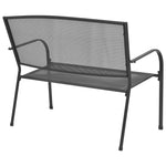 Hagebenk 108 Cm Stål Og Netting Antrasitt