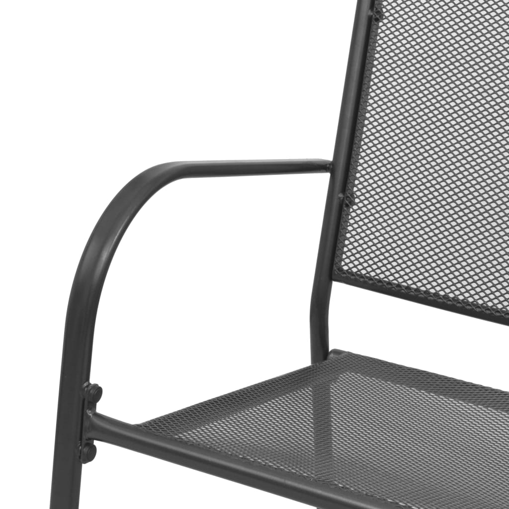 Hagebenk 108 Cm Stål Og Netting Antrasitt