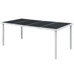 Hagebord 190X90X74 Cm Svart Stål