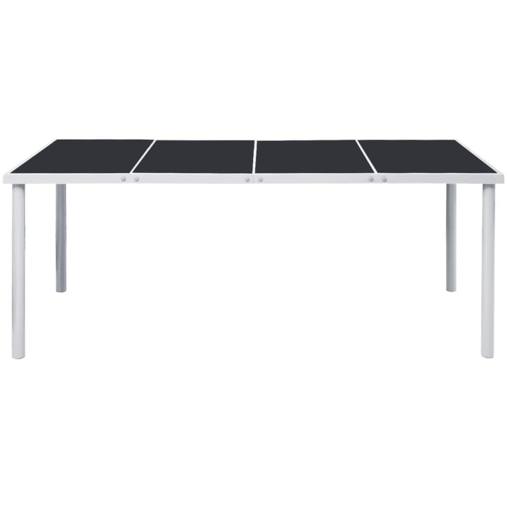Hagebord 190X90X74 Cm Svart Stål