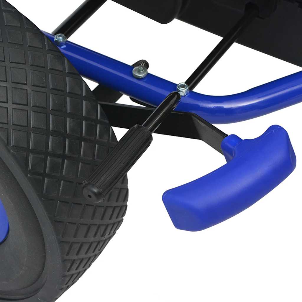 Pedal--Go-Kart Med Justerbar Sete Blå