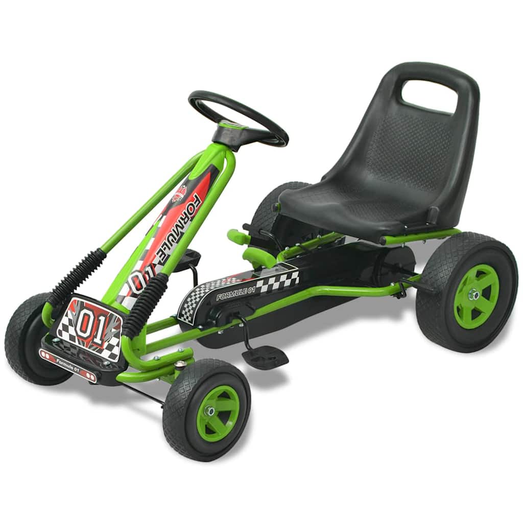 Pedal-Go-Kart Med Justerbart Sete Grønn