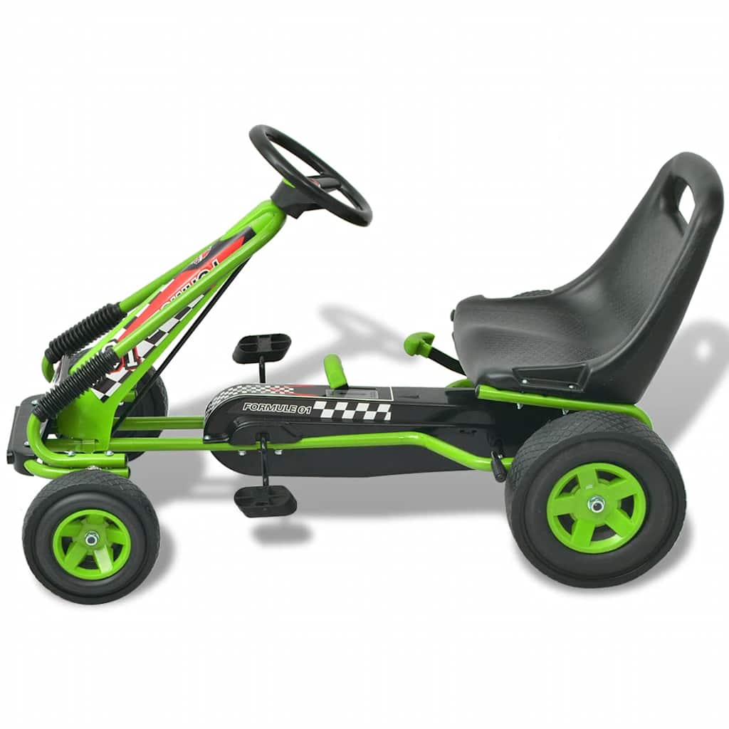 Pedal-Go-Kart Med Justerbart Sete Grønn