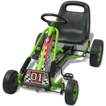 Pedal-Go-Kart Med Justerbart Sete Grønn