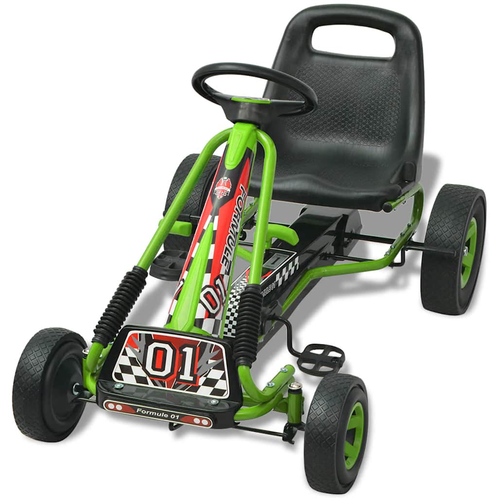 Pedal-Go-Kart Med Justerbart Sete Grønn