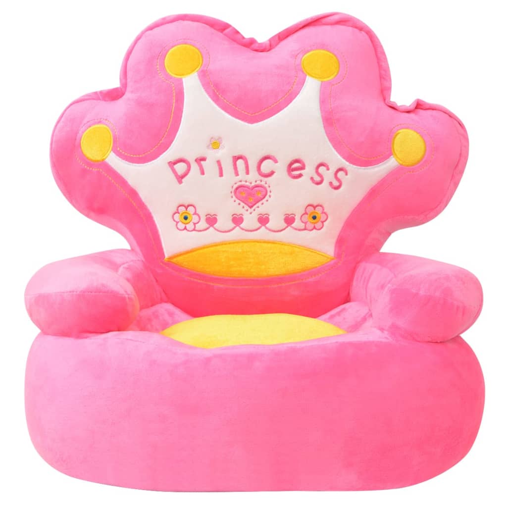 Barnestol Plysj Prinsesse Rosa