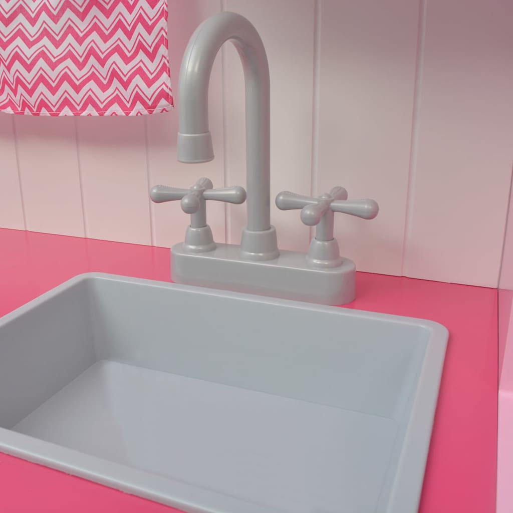 Lekekjøkken Tre 82X30X100 Cm Rosa Og Hvit