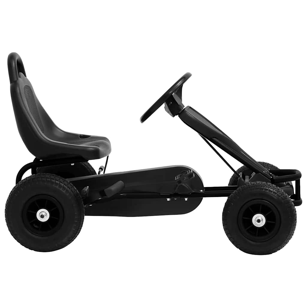 Pedal-Go-Kart Med Pneumatiske Dekk Svart