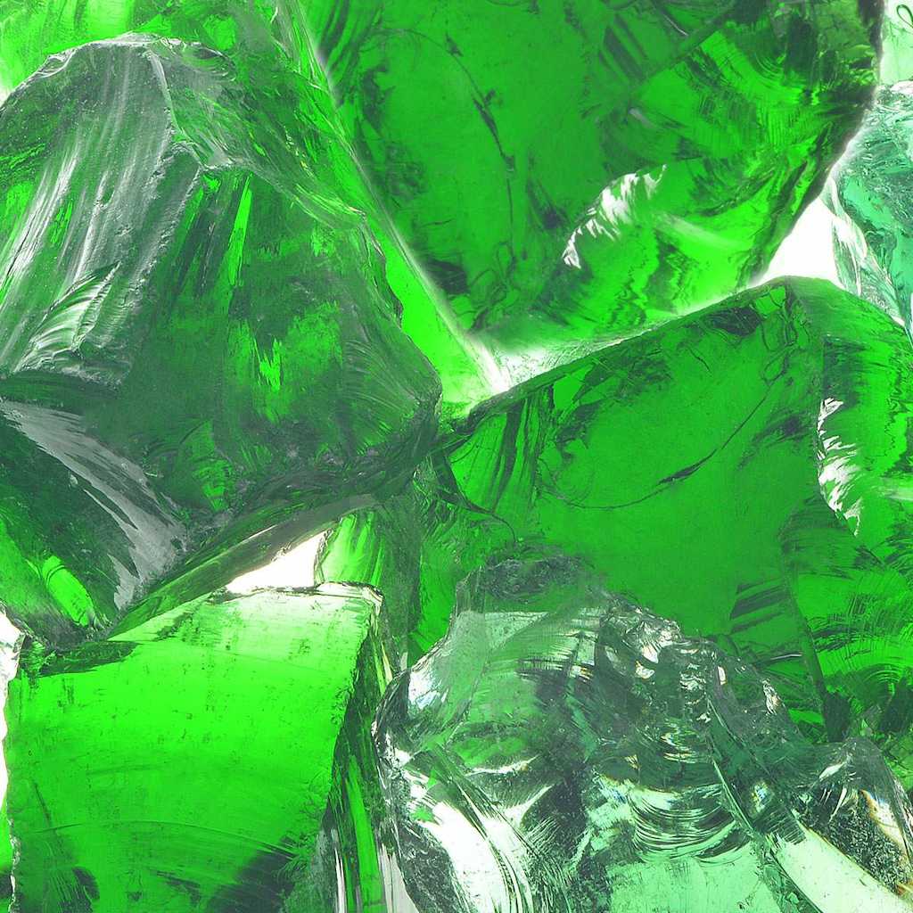 Grønne Gabionsteiner Glass 60-120 Mm 25 Kg