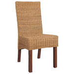 Spisestoler 2 Stk Brun Naturell Rotting