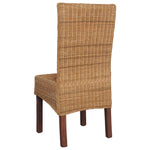 Spisestoler 2 Stk Brun Naturell Rotting