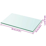 Hyllepanel Klart Glass 30X15 Cm