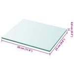 Hyllepanel Klart Glass 30X25 Cm
