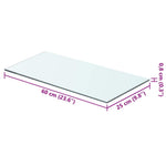 Hyllepanel Klart Glass 60X25 Cm