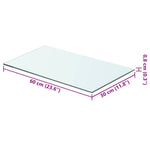 Hyllepanel Klart Glass 60X30 Cm